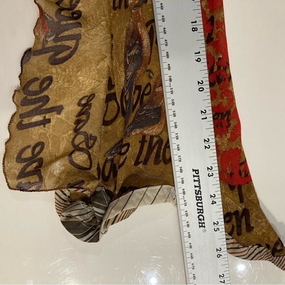 SAVE THE QUEEN Top M ITALY Appliqué-Peacock-Ruffle-Glitter Graphic Mixed-Media - Picture 16 of 16